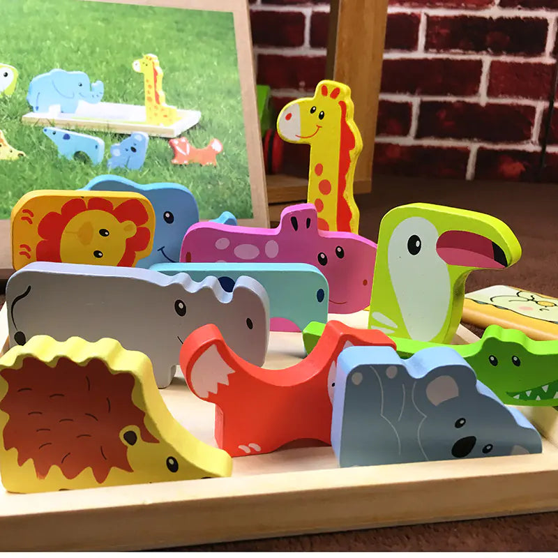 Tiny Zoo Puzzle Playset