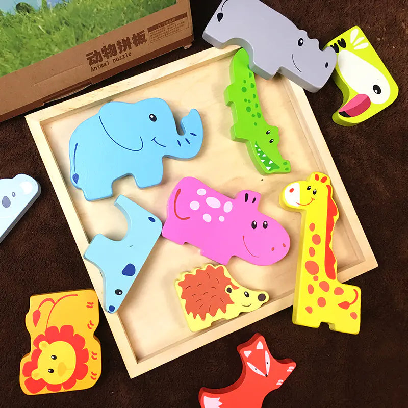 Tiny Zoo Puzzle Playset