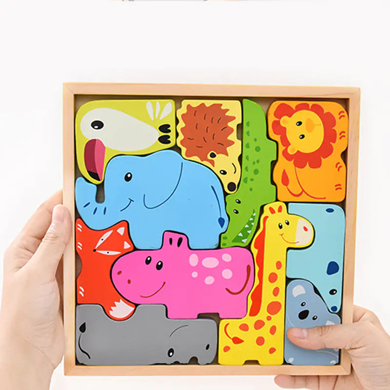Tiny Zoo Puzzle Playset