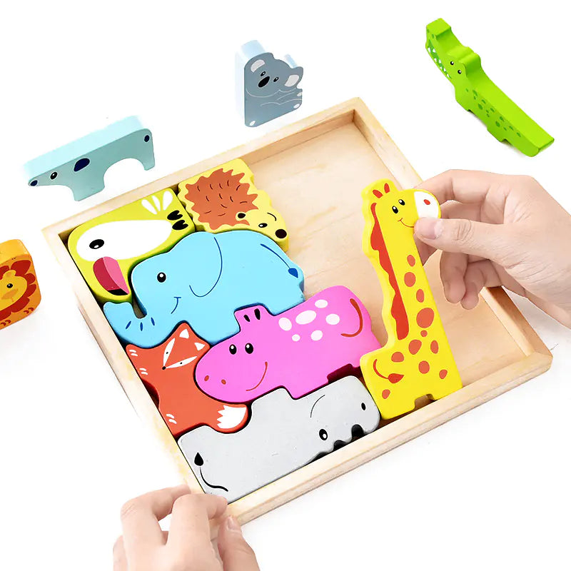 Tiny Zoo Puzzle Playset