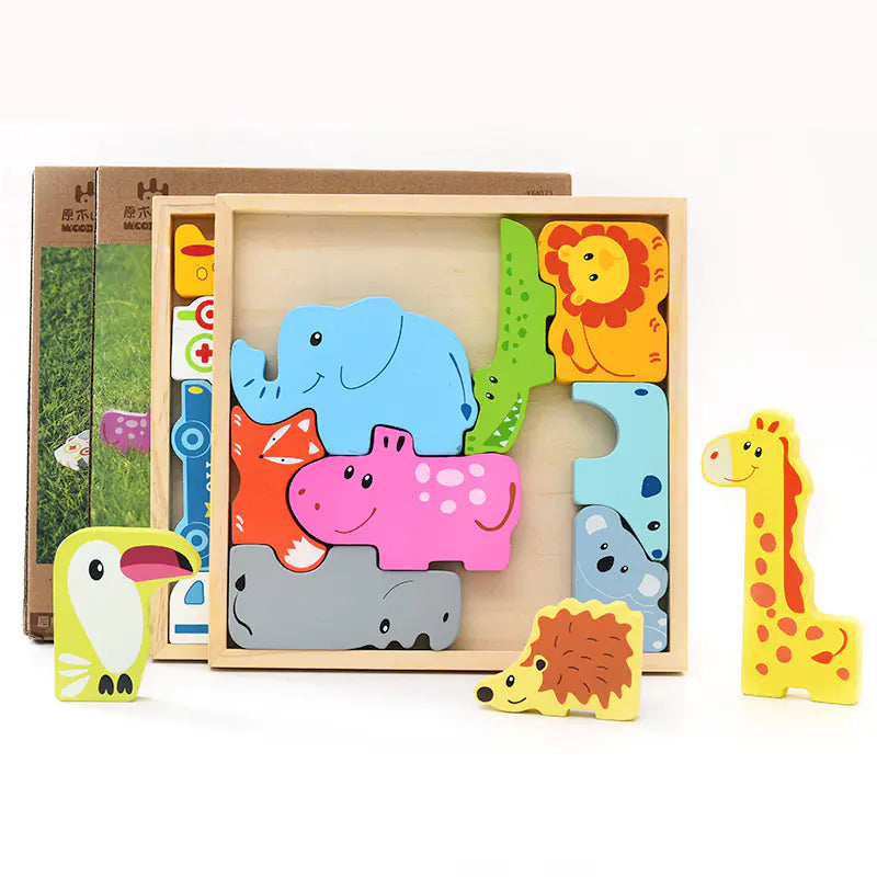 Tiny Zoo Puzzle Playset